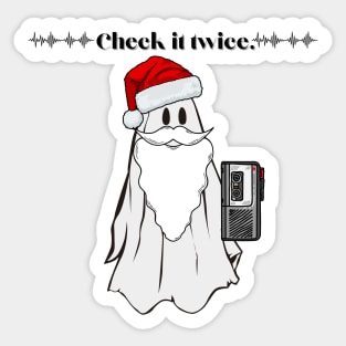 Check it twice Holiday Winter Ghost Sticker